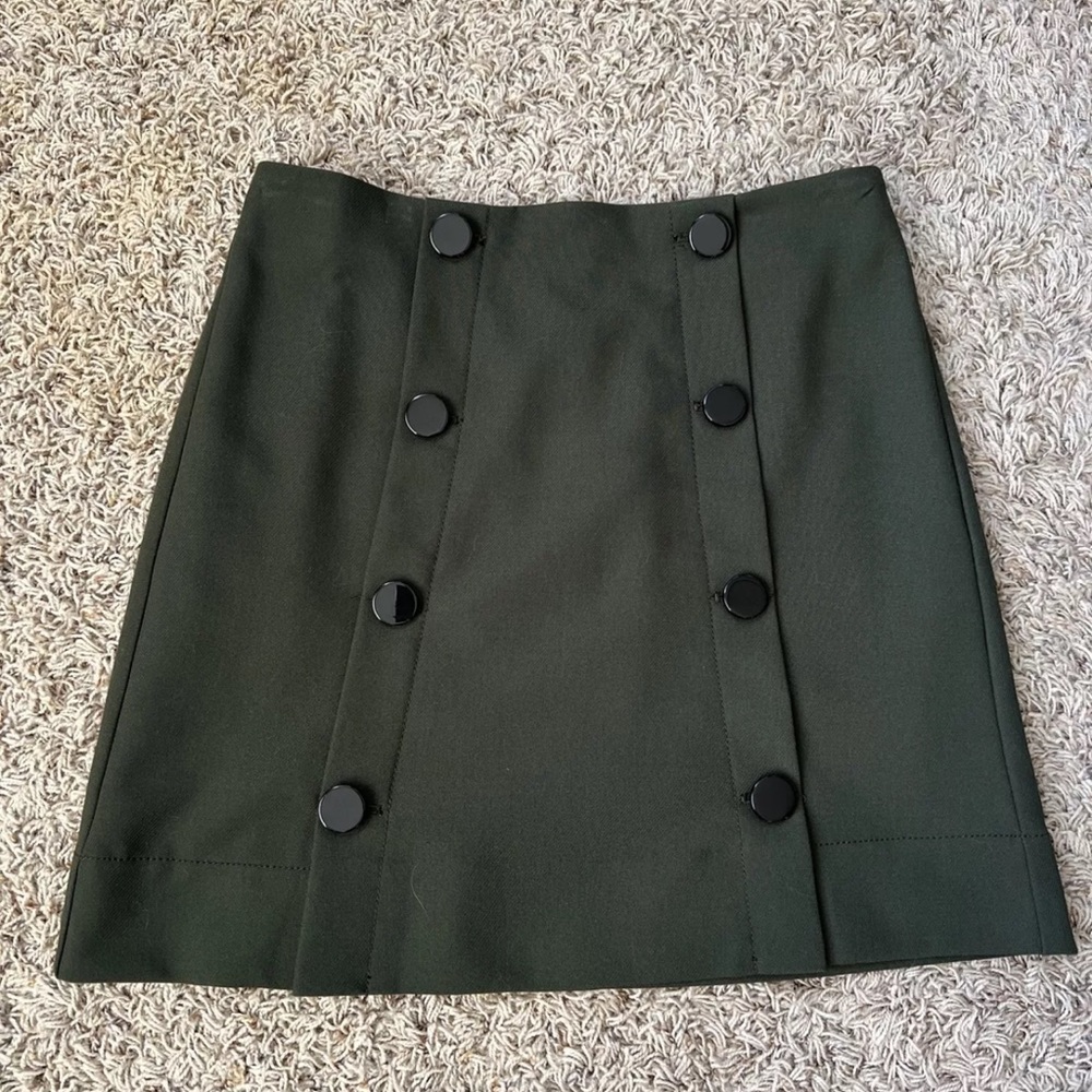 Ann Taylor LOFT Green Mini Skirt